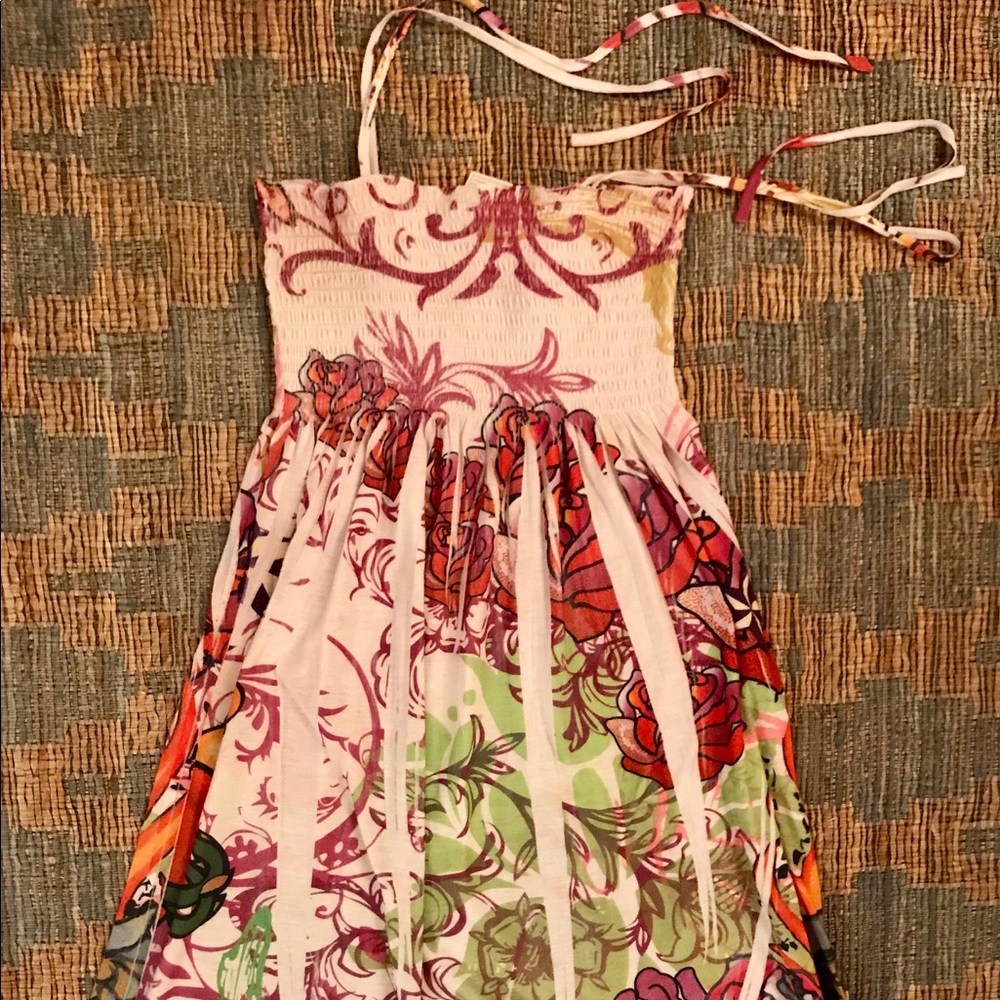 Summer/spring knee length dress/ Swim cover up